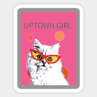 Uptown Girl Pink Sticker